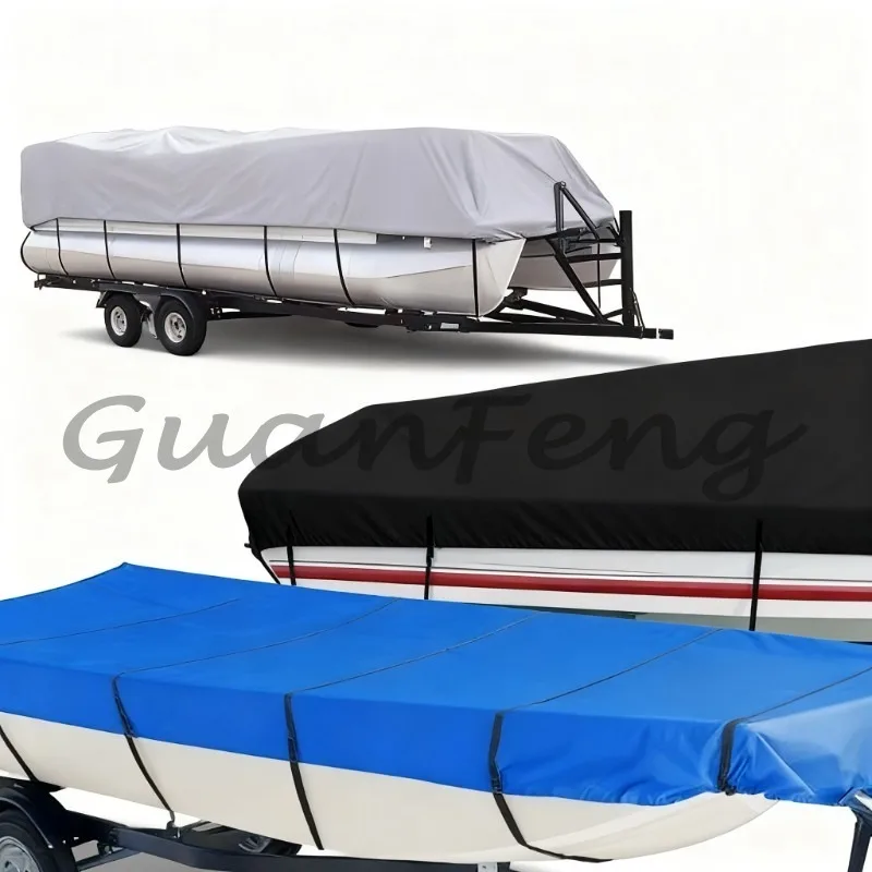 Marine Outdoor Marine Storage Protector, 600D Oxford Trailer V-hull, 10-24FT, Rainproof, UV-proof and Dustproof