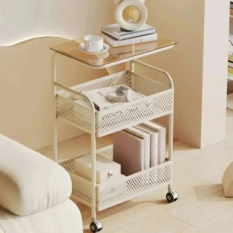 

Salon Luxury Glass Trolley Tool Auxiliary Rolling Hair Trolley Manicure Design Modern Carrello Estetica Salon Furniture HD50TC