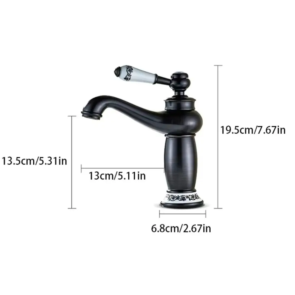 Teapot Type Vintage Bathroom Faucet Corrosion Resistant Basin Tap Antique Copper Faucet Copper Light Luxury