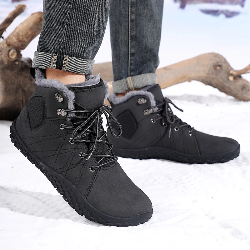 

Winter Men cotton Shoes Plush Warm Comfortable Anti Slip Cotton Shoes Outdoor Sports Sneakers lace up Casual Shoes big size 48