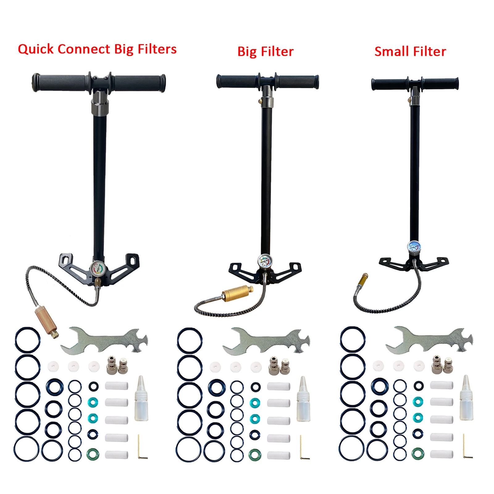 NUOGE 4 Stage 30mpa 4500Psi  PCP Hand Pump  High Pressure Operated HPA Tank Hunting Car Bicycle