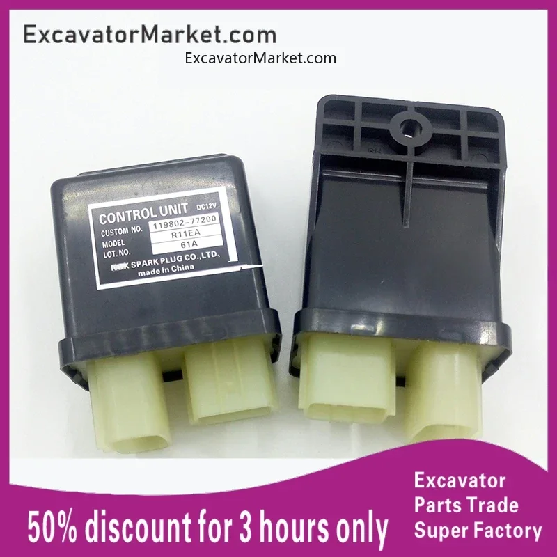 

For excavator For YANMAR sunward 119802-77200 12V start safety relay preheat start the motor relay excavator accessories