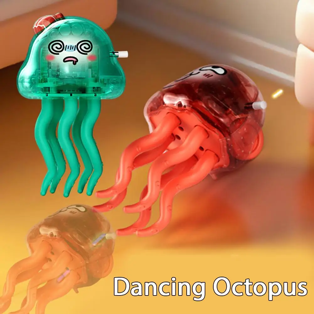 لعبة الأخطبوط الربيعية الراقصة السحرية لتجنب العوائق التلقائية صوت ديناميكي وضوء ثمانية مخالب كرتونية ملتوية