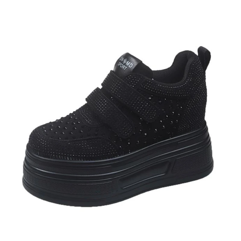 

Женские дизайнерские кожаные туфли, платформа 10 см, блестящие, осень-весна