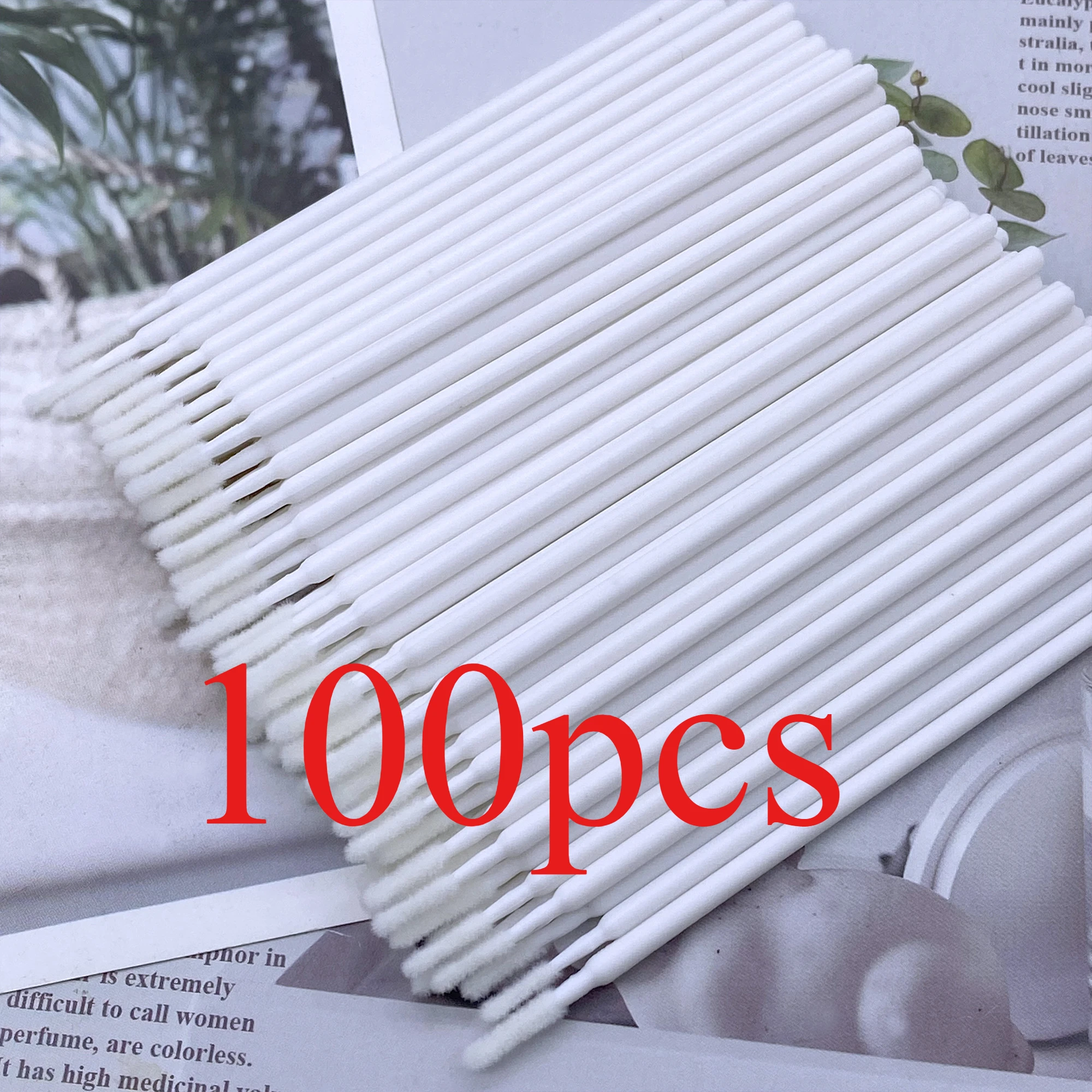 100/500 stücke Wimpern Reinigung Pinsel Lash Verlängerung Micro Baumwolle Tupfer Einzelne Wimpern Microbrush Schönheit Make-Up Sauber Entferner
