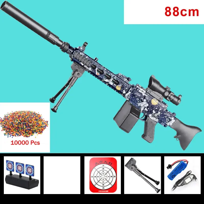 Automatic Hydro Gel Gun MG3 Gel Ball Guns Toy Airsoft Weapons Electric Manual 2 Modes Firing Sniper For Adults Children Shooting