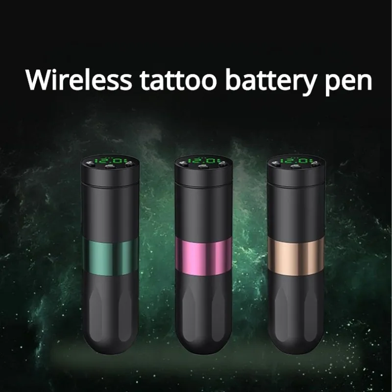 LED Fashion Digital Display Wireless Power Source Machine 1500mAH Rotating Battery Tattoo Wireless Ink Cartridge Tattoo Supplies