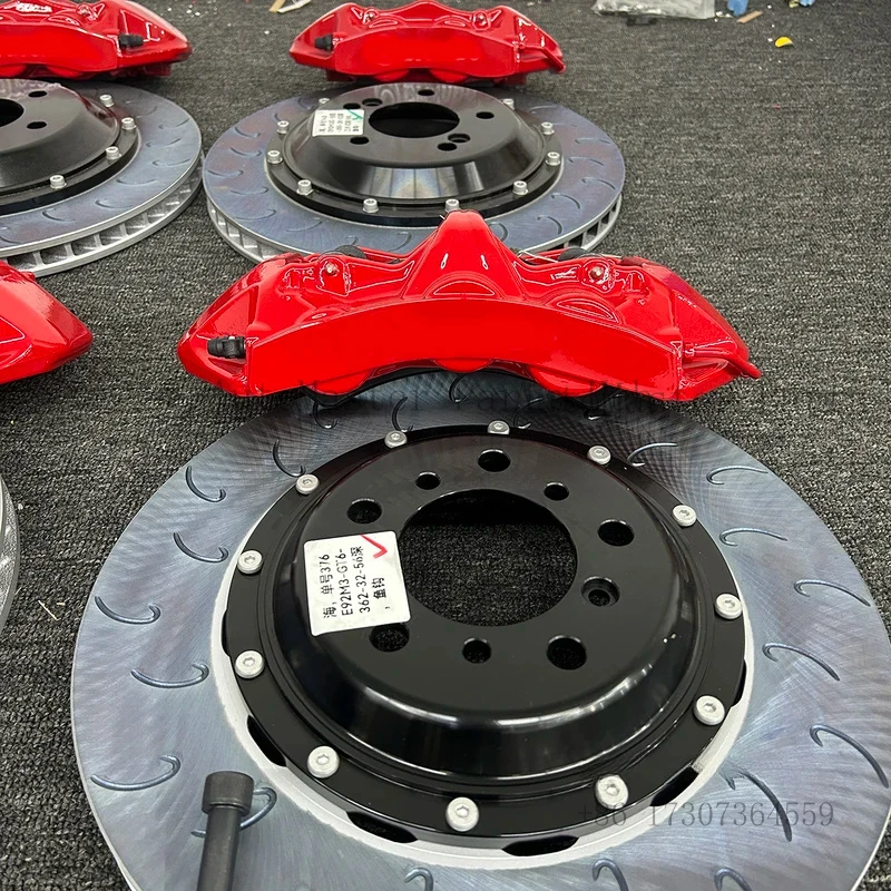 Auto Brake Systems Front 6 Piston Brake Caliper GT6 Red Big Brake Kit for  M3 M5 E92 E93 E46 E90 F80 E34 E39 E60 E61 F90
