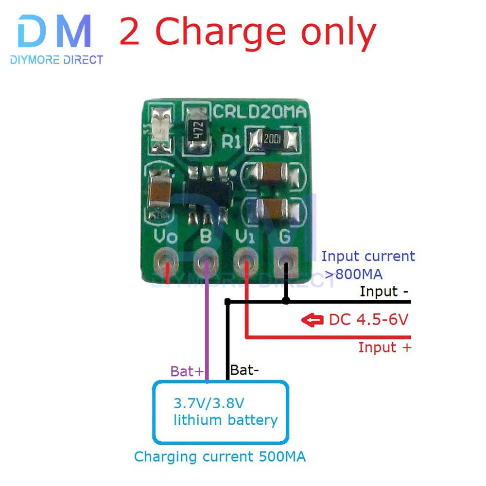 Mini 2 In 1 3.3V 3V Li-Ion Li-Polymer Battery Charger Buck Converter Module Diy CRLD20MA