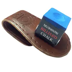 Portable Leather Chalk Bag Chalk Clip Pool Billiards Snooker Accessories Leather Magnetic Belt Clip Chalk Holder Powder Holder