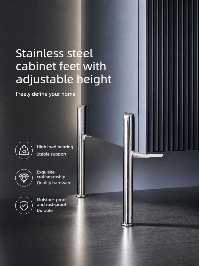 Stainless Steel Cabinet Legs, Bookshelf Legs, Coffee Table Legs,  Shoe Cabinet Feets, Bathroom Cabinet Feets