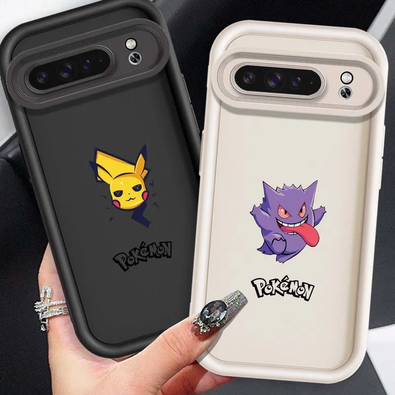 

P-Pokémon Cool Art Cute For Google Pixel 9 8A 8 7 7A Pro XL 5G Eye Ladder Phone Case Soft TPU Shockproof Cover
