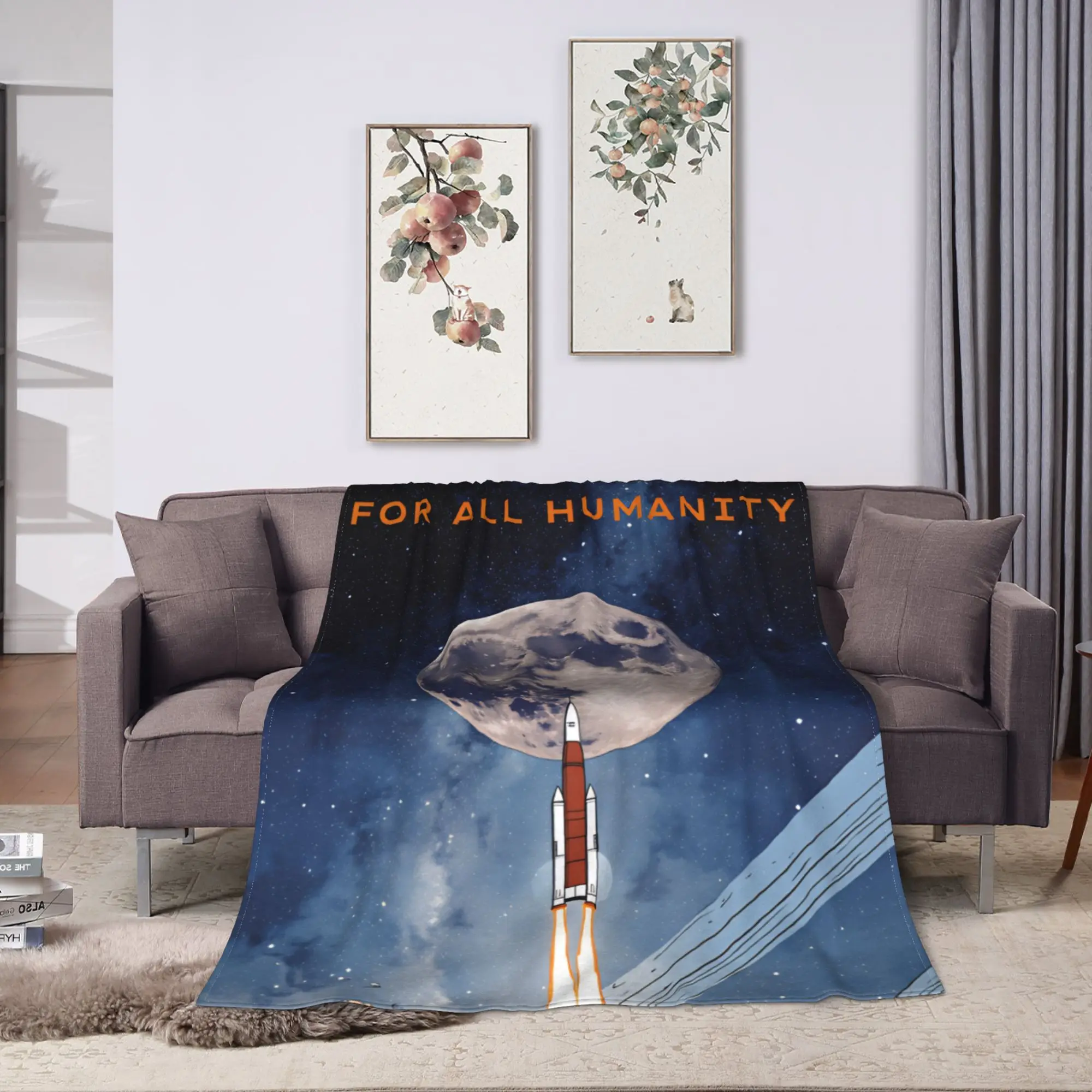 Artemis ii Warm Soft Blanket  Travel Office Plush Throw Blanket Comfortable Outdoor Flannel Bedspread Sofa Bed Cover