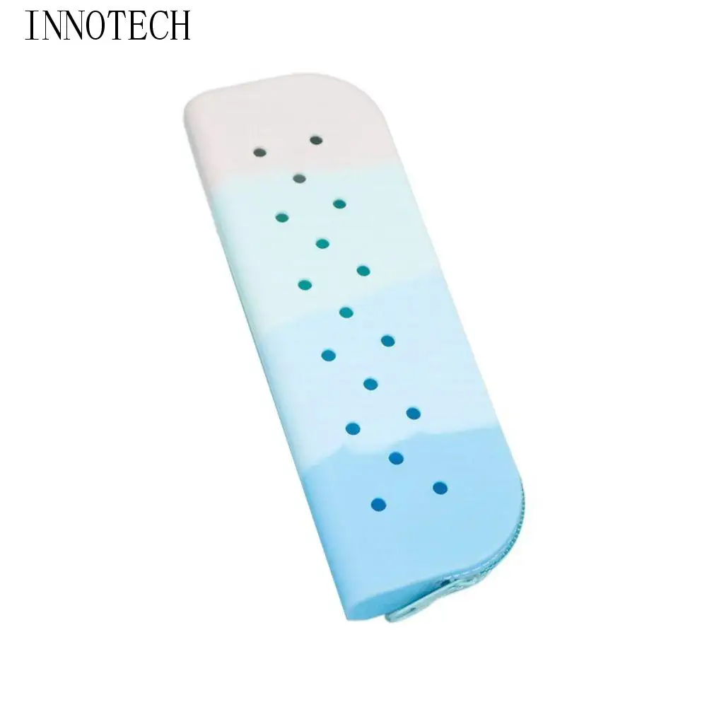 

Colorful Holes Silicone Pencil Case Soft Zipper Pencil Pouch Portable Waterproof Makeup Organizer Office