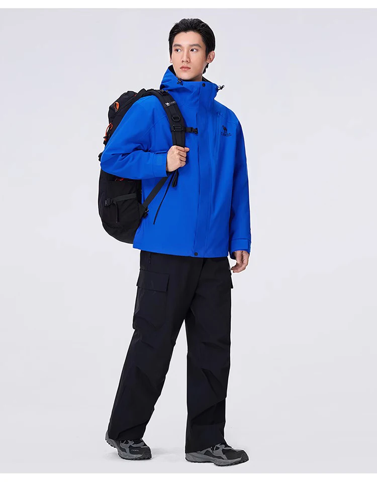 GOLDEN CAMEL Outdoor Hiking Jackets for Men Three-in-One Waterproof Fleece Jacket Women Windbreakers Warm 2024 Star Same Style