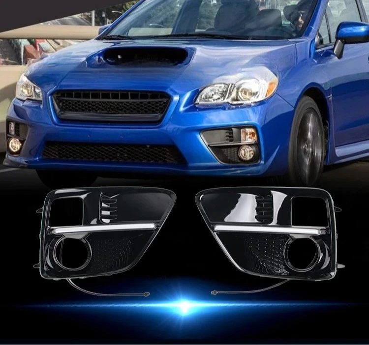 

Suitable for Subaru WRX Honeycomb Fog Light Frame Under Mesh Grille with Daytime Running Light 15-17 Years, Under Mesh