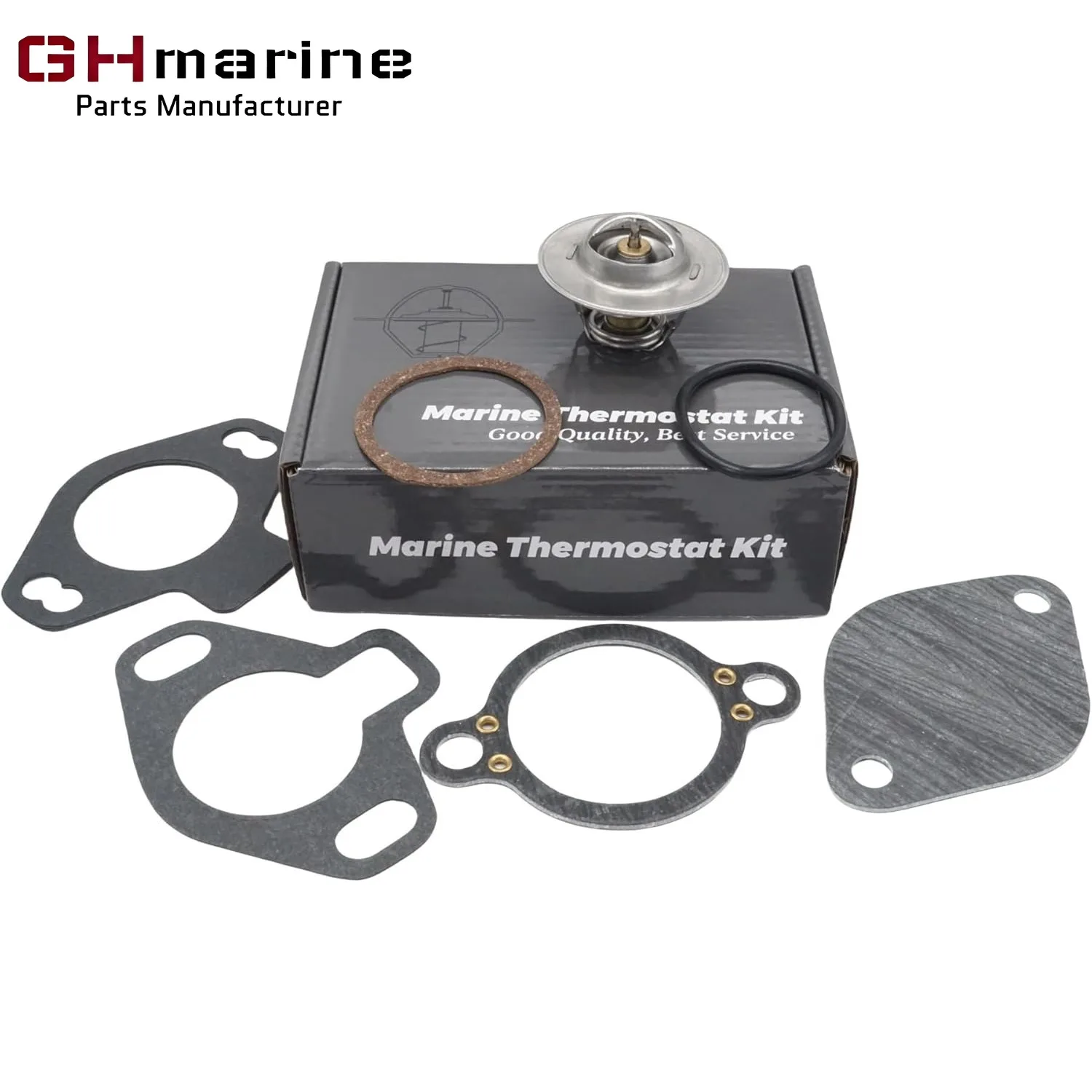 

807252Q4 Thermostat Repair Service Kit for Mercruiser 4.3L 5.0L 5.7L 7.4L V6 V8 SternDrive 807252T4 807252T7 8M0089715 18-3668