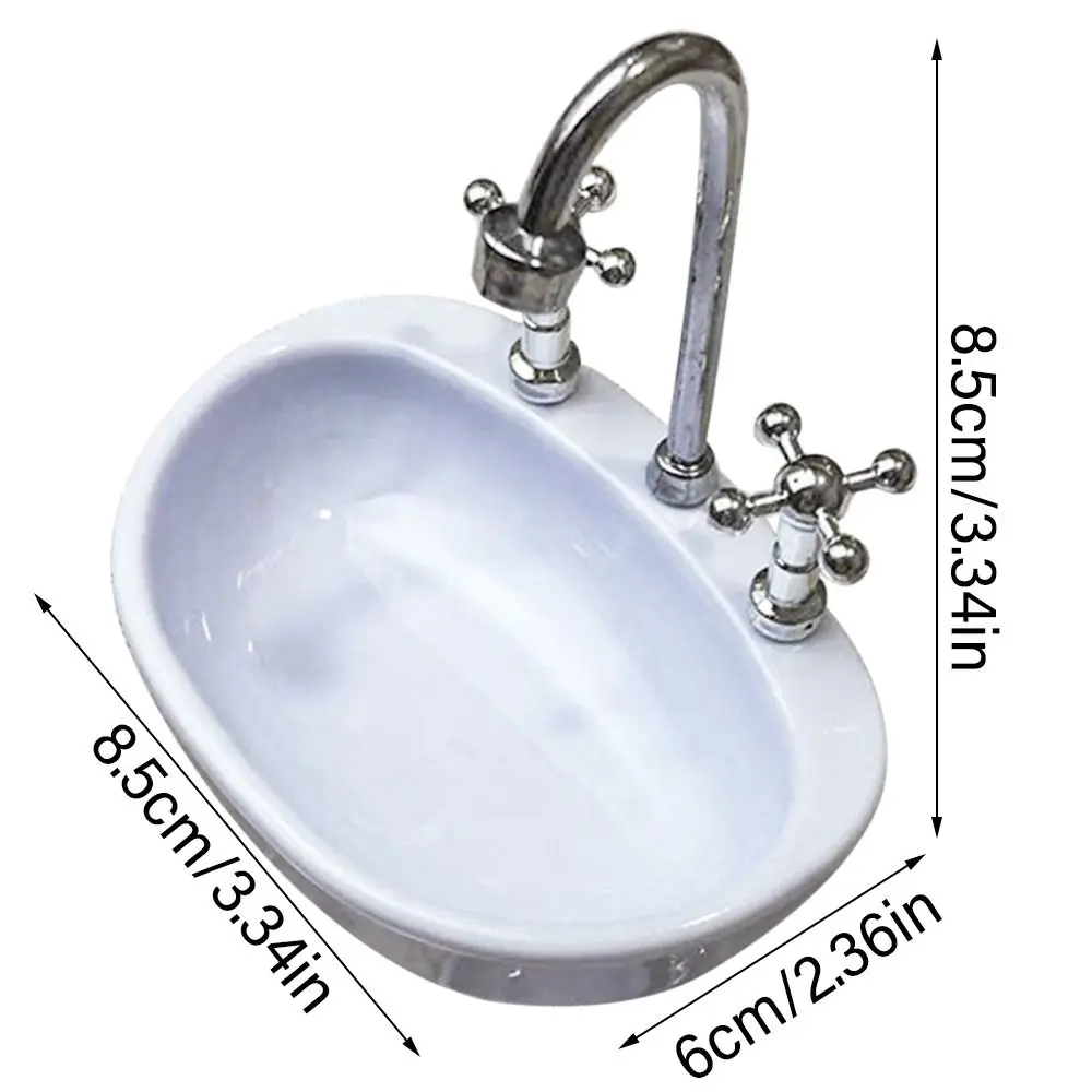 European-style Photography Props Simulation Closestool Miniature Toilet Bathtub Washbasin Dollhouse Bathroom Doll Accessories