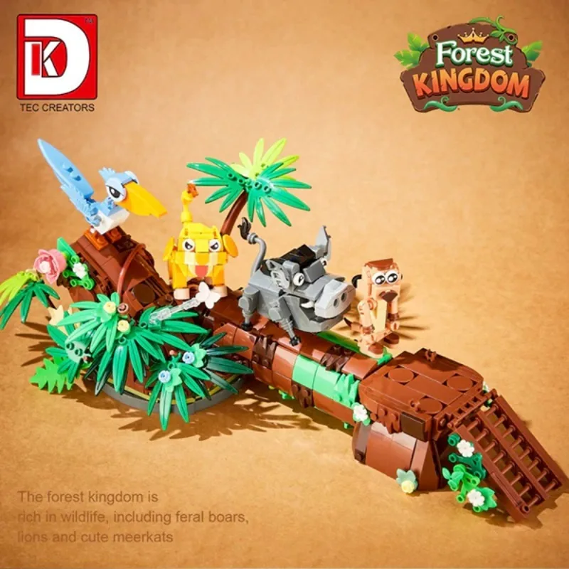 Creative Expert MOC Forest Kingdom Animal Building Blocks Lion Bird Jungle Kingdom Model Puzzle Toys Birthday Gift for Children