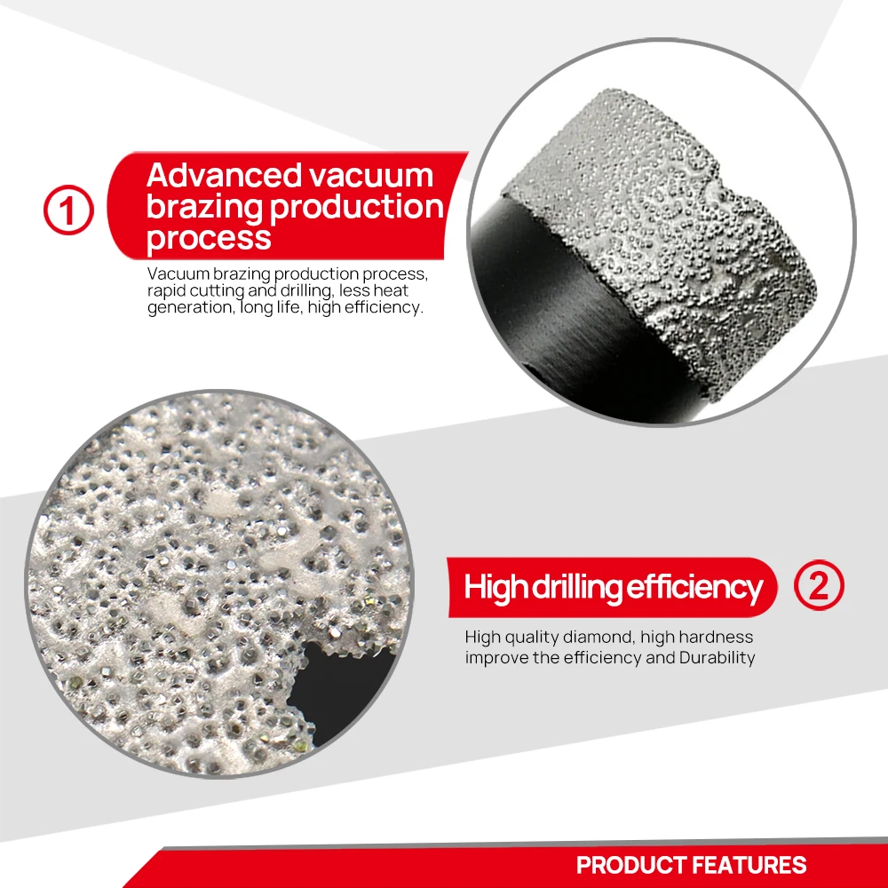 DT-DIATOOL Khô Vương Miện Kim Cương Khoan Core Bit Cho Đá Ceramic Lỗ Cưa Cắt Chuyên Nghiệp Chất Lượng Lõi Sứ Mũi Khoan Bits
