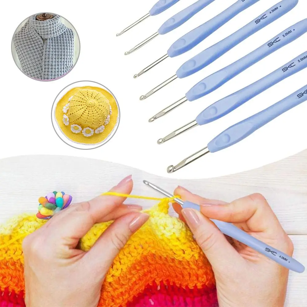 Aluminum Knitting Needles DIY Long Soft Handle Crocheting Needles Multisize Weaving Tool Scarf