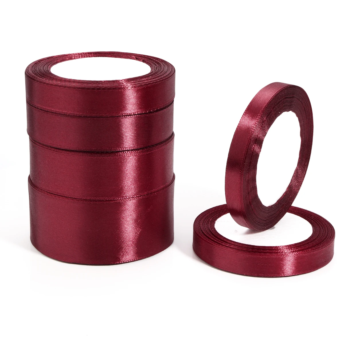 25 Yards Weinrotes Satinband Handgemachtes Geschenk Blumenschleife Verpackungsband DIY Geburtstag Hochzeit Weihnachten Party Bankett Dekoration – Detail 5