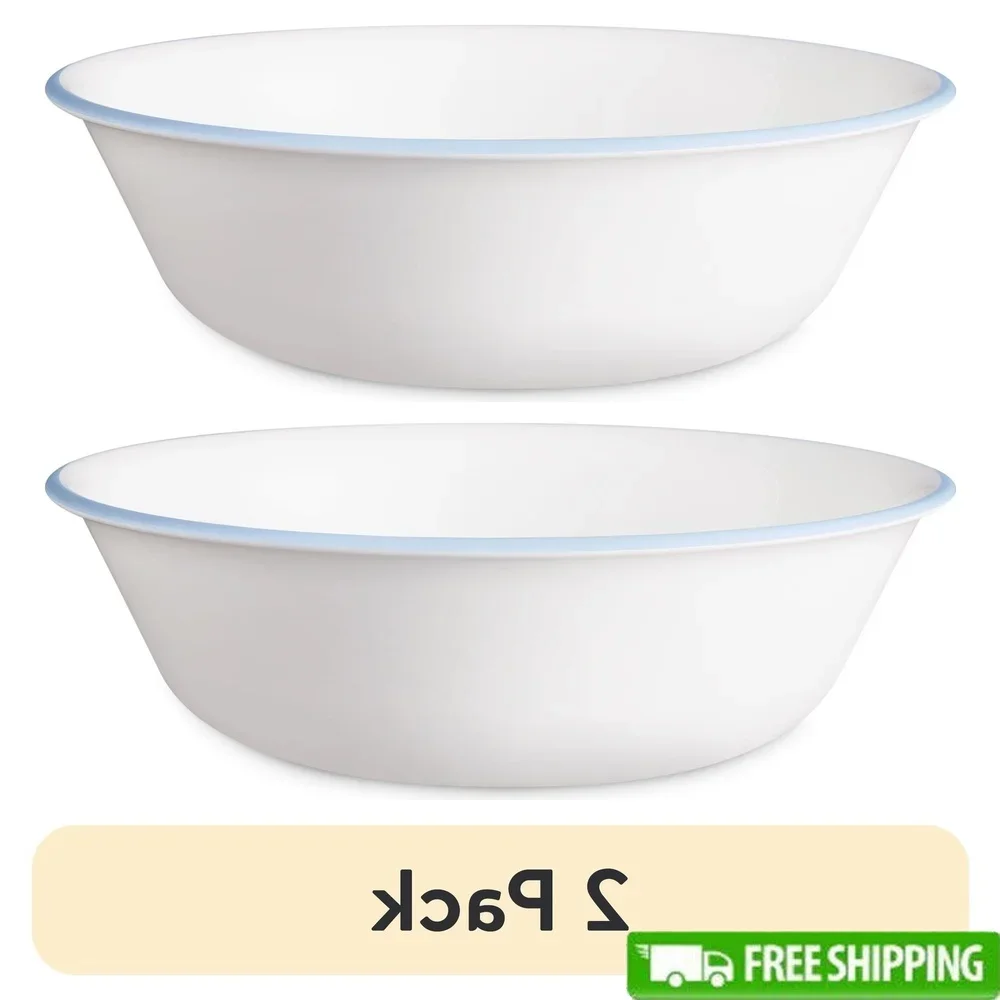 Paquete de 2 cuencos de cereales para sopa de vidrio de Triple capa, ligeros y duraderos, aptos para microondas, aptos para lavavajillas, respetuosos con el medio ambiente, apilables, ahorradores de espacio