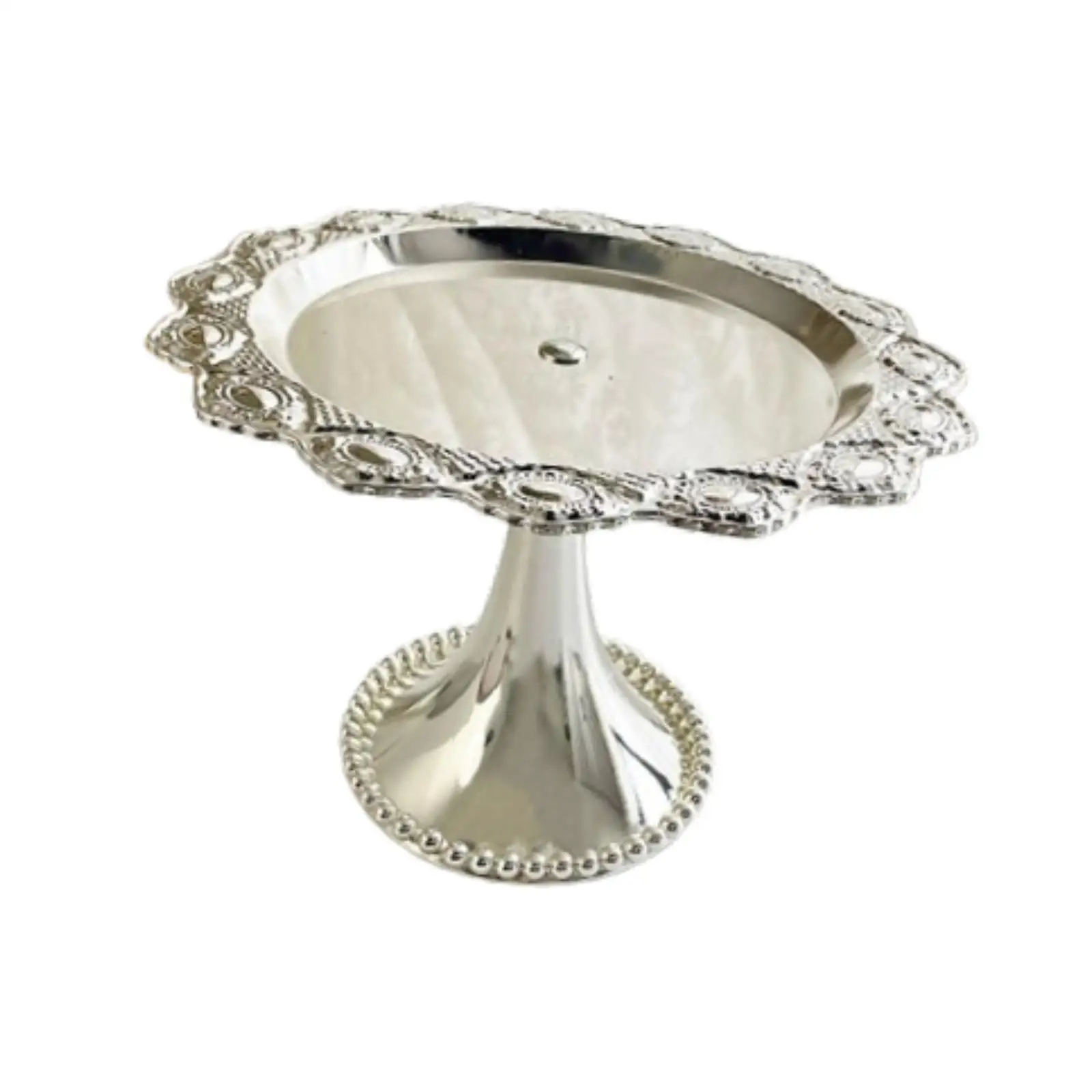 Metal Cake Stand Photo Props Cosmetic Organizer Cupcake Dessert Plate Cake Serving Tray for Party Kitchen Wedding Birthday Table