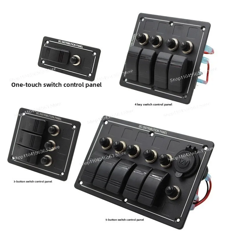12V 24V Universal Marine Rocker Switch Panel Waterproof for Yacht Speedboat RV Camper