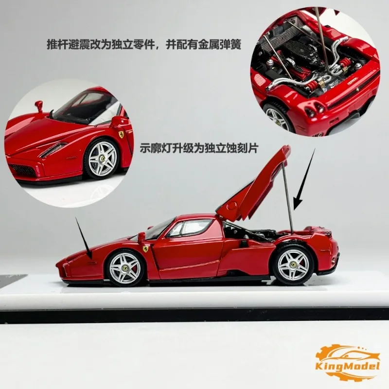 

King Model 1:64 enzo simulated alloy open-lid car model, Boys' festival gift toy, adult collectible ornament.