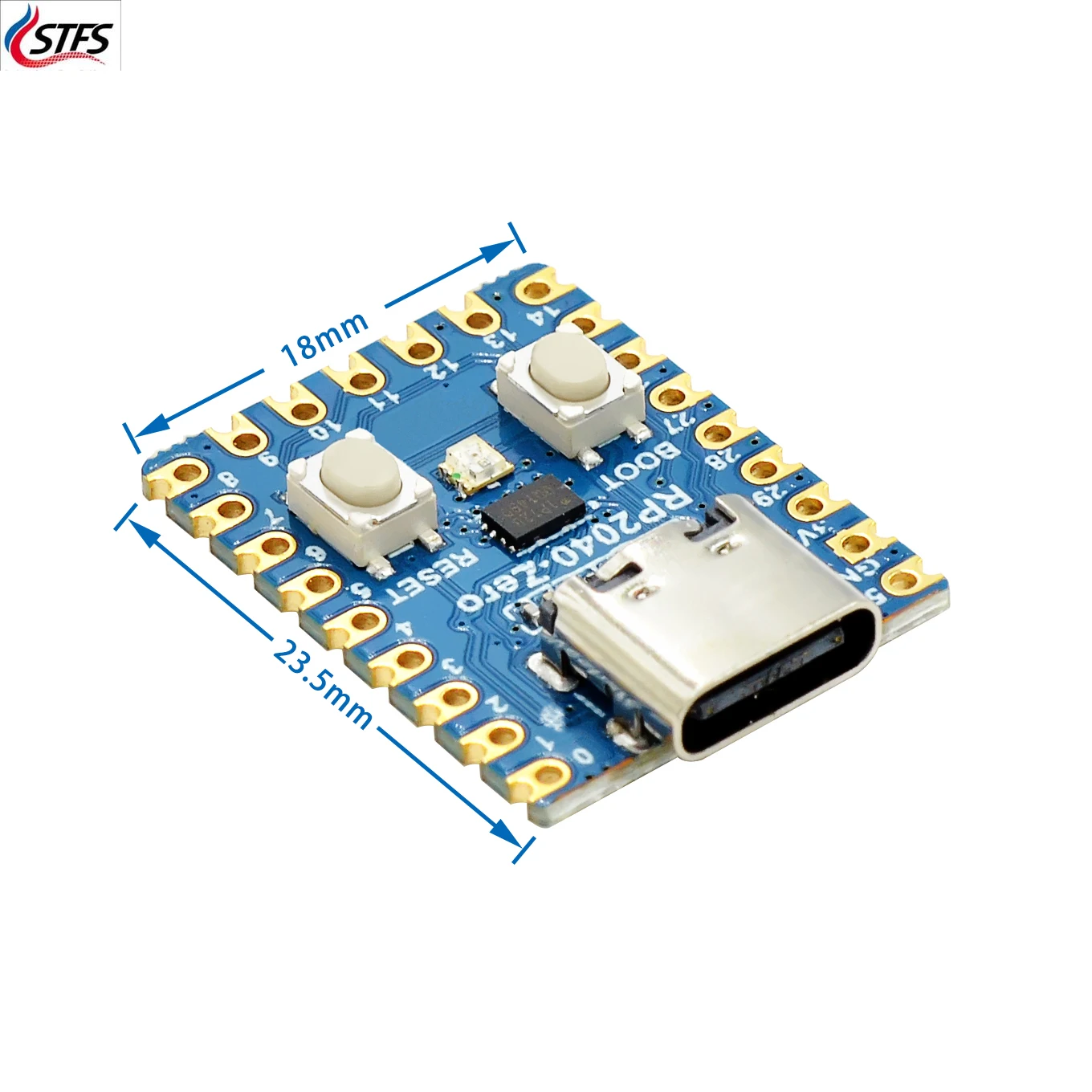 10pcs RP2040-Zero RP2040 for Raspberry Pi Microcontroller PICO Development Board Module Dual-core Cortex M0+ Processor 2MB Flash