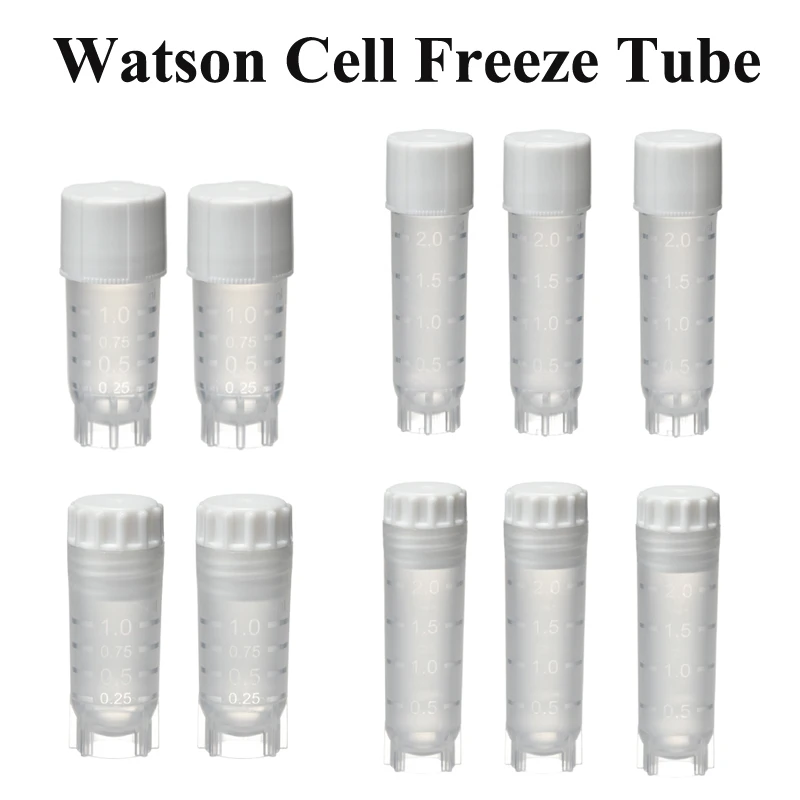 

20pcs Watson 1.0ml 2.0ml Cell Freeze Tube Standable Internal External Rotation Sterile DNase RNase-free