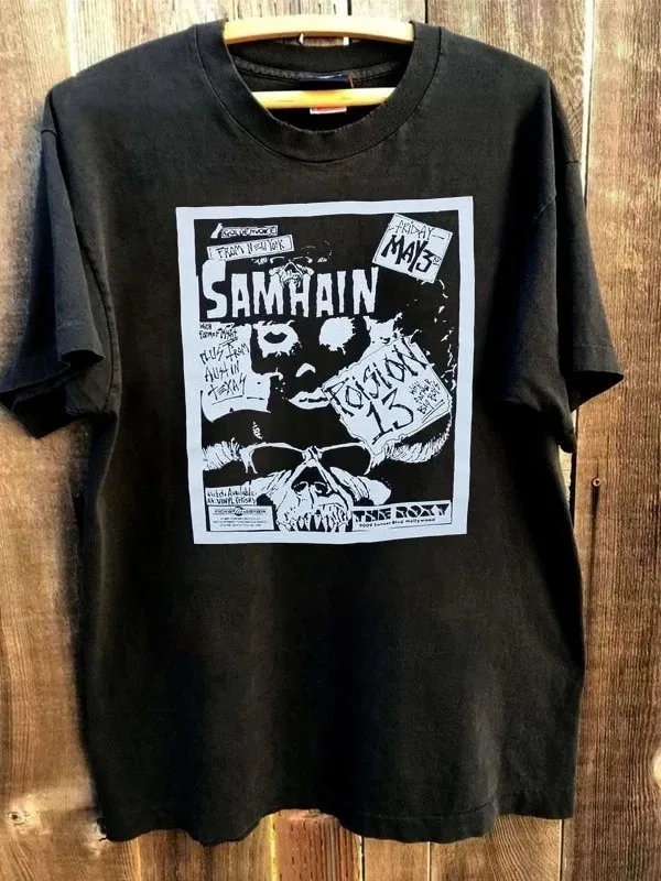 Remake Samhain band Rare Design Basic Unisex T shirt Retro Style S-5XL