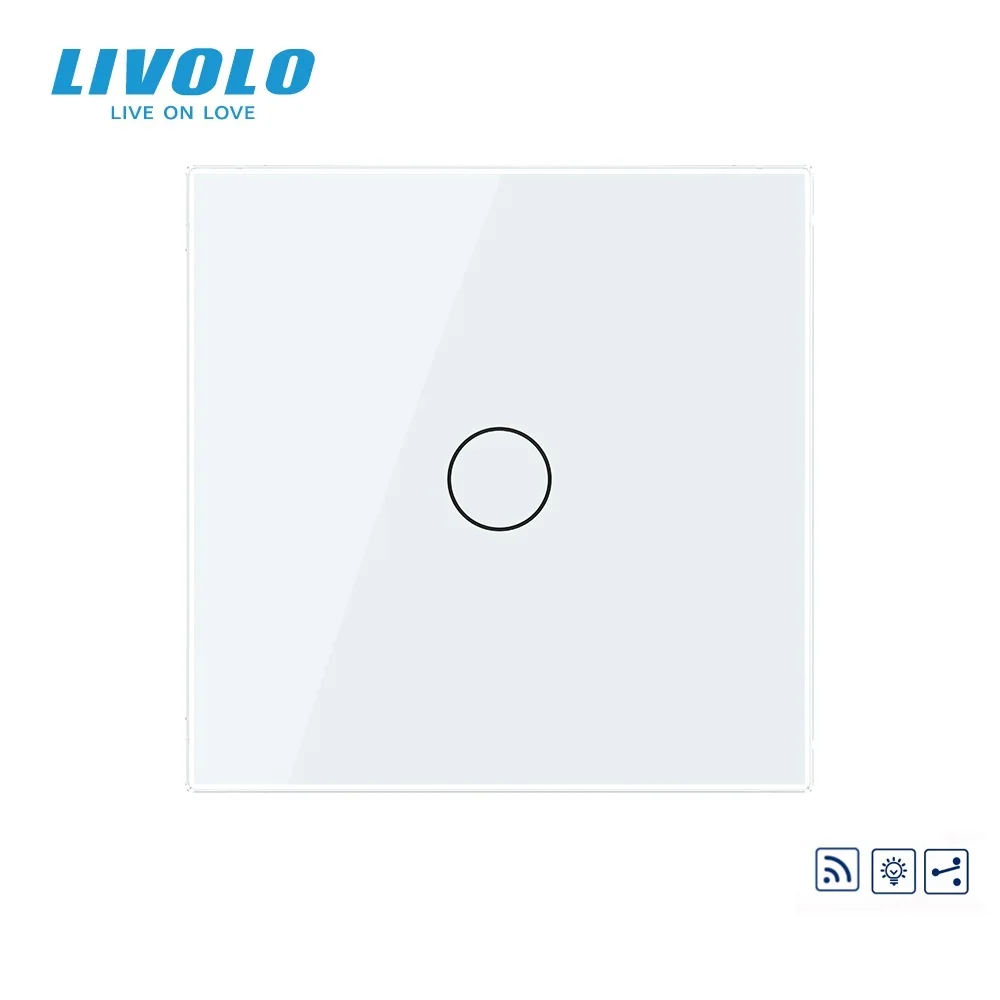 Livolo EU Standard 1 Gang 2 Way Touch Switch,Led Dimming&Wireless Remote Lights Adaptive Dimmer Wall Switch for Smart Home