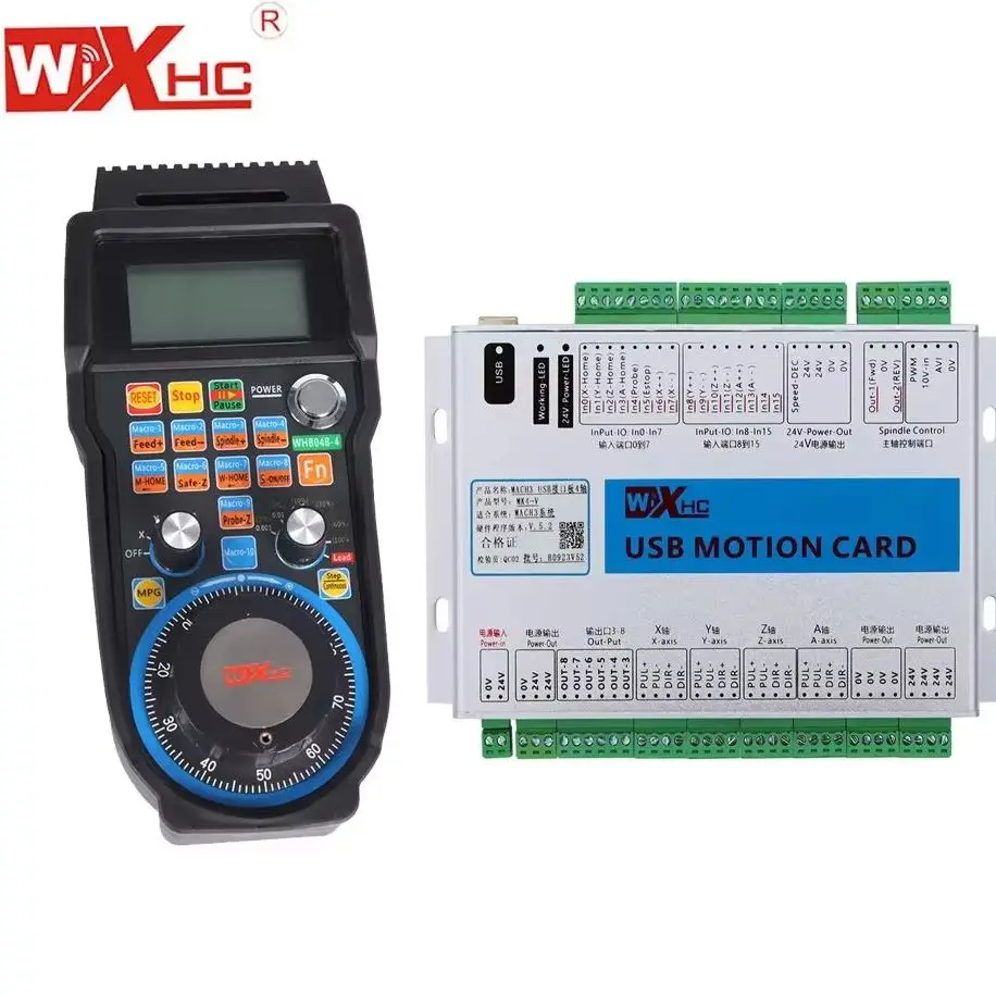 XHC Sale Mach3  Ethernet and USB Controller Card 3/4/6Axis with CNC Hand wheel Remote for Woodworking Router Machine