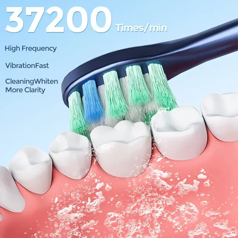 

Intelligent Rotating Electric Toothbrush, Rechargeable Deep Cleaning Teeth Toothbrush Compatible with Replacement Brush Heads