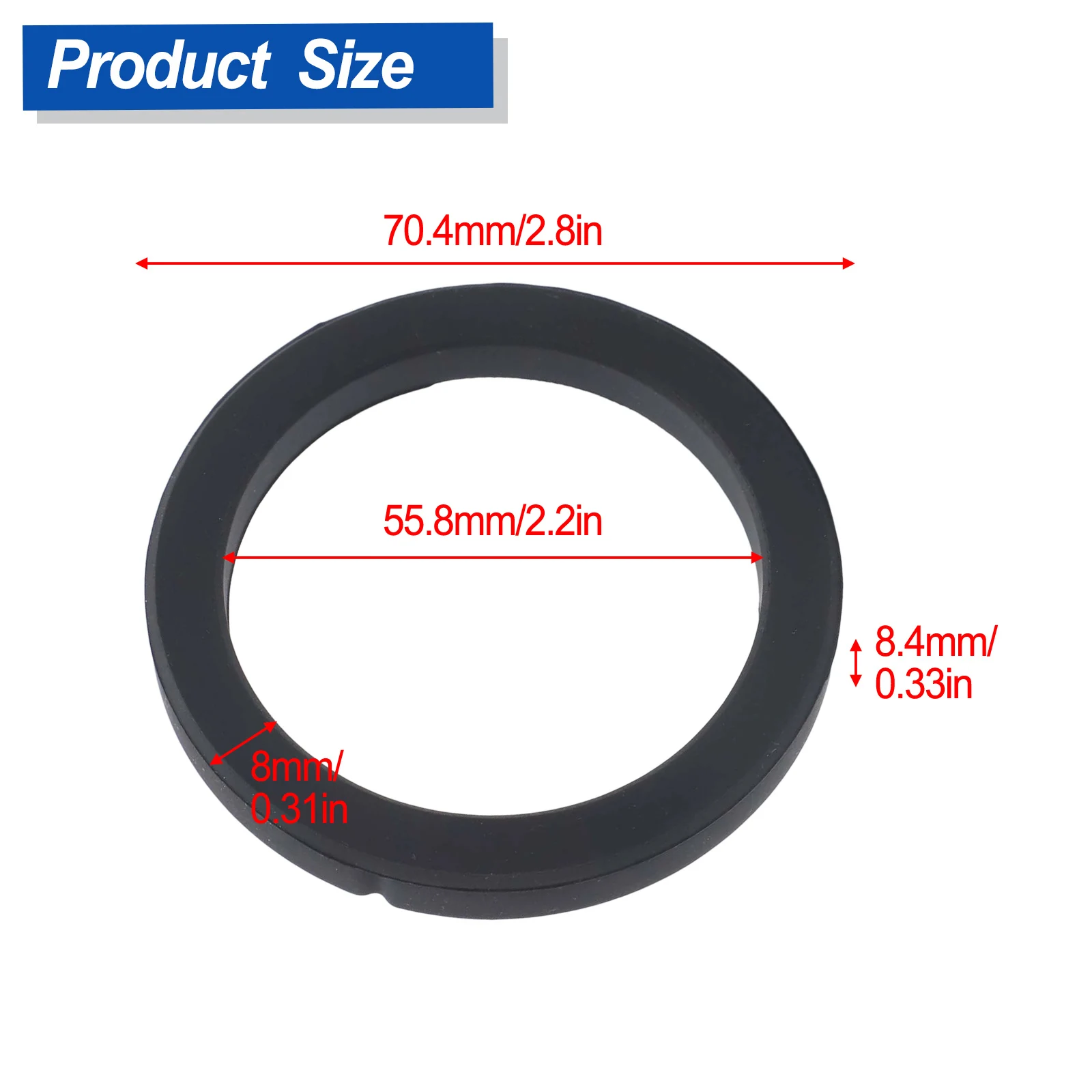 Silicone Group Head Gasket Steam Ring for Rancilio Espresso Machine Sealing Ring 73mm Outer Diameter 58mm Inner