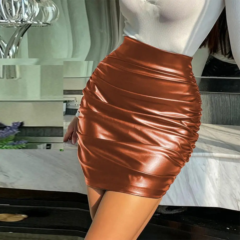 Sexy Mini Rok Vrouwen Hoge Taille Slanke Schede Rok Met Rits Sluiting Geplooide Rok Commuter Bodycon Rokken Vrouwen Clubkleding Rokken