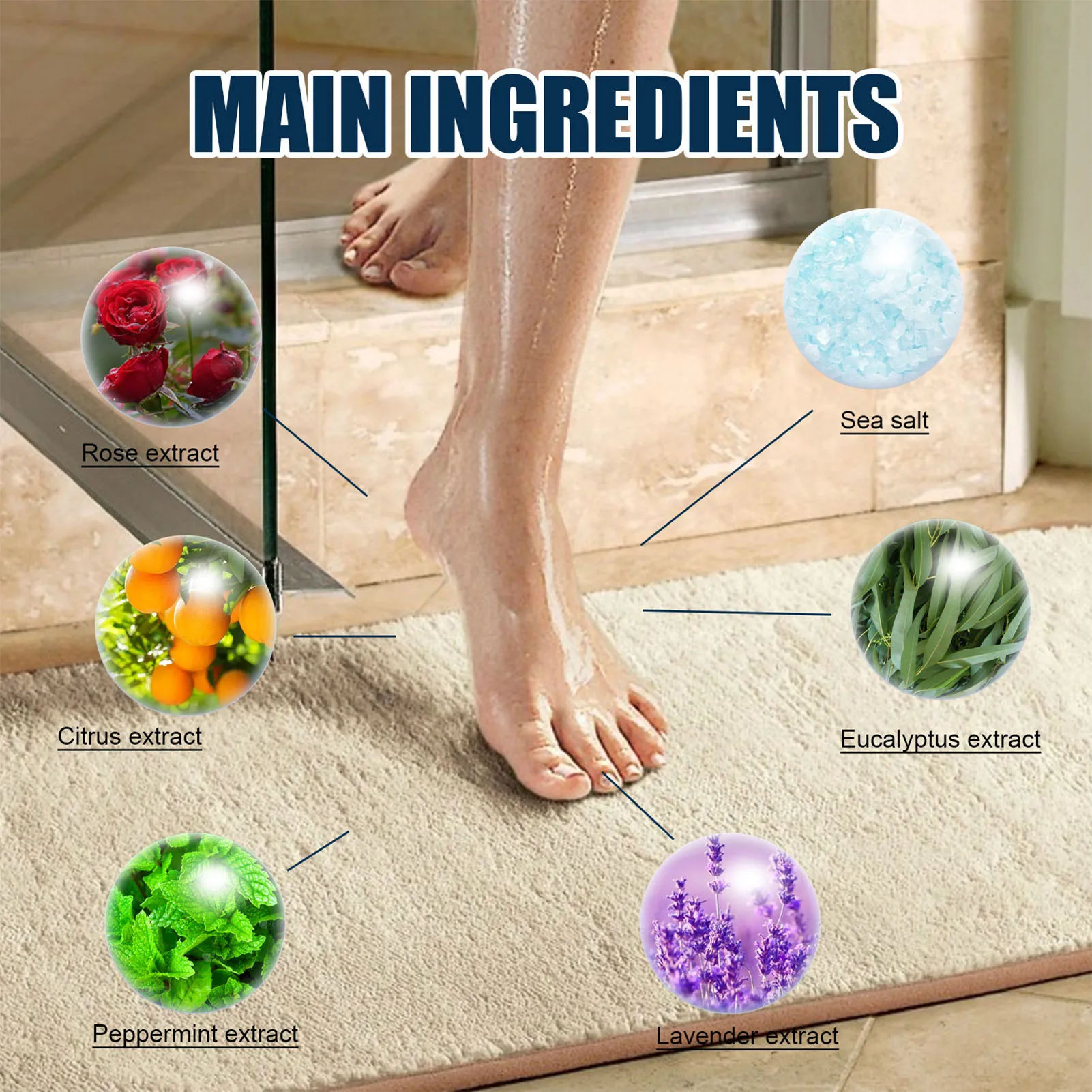 6 قطع من أقراص الاستحمام العلاجية المساعدة في النوم والاسترخاء وتخفيف التوتر وأقراص الدش وقنابل الاستحمام ومستلزمات الحمام