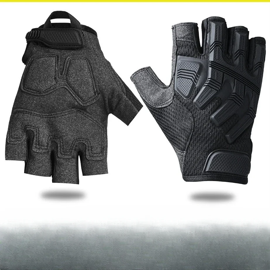 Outdoor Tactical Gloves Mountaineering Half Finger Gloves Motorcycle Riding Protection Labor Insurance Work Tools Gloves Men