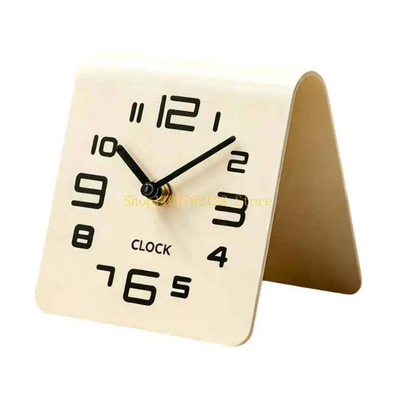 Home Office Acrylic Desk Clock with Large Arabic Numerals, Quiet Tabletop Time Display and Freestanding Placement best sale