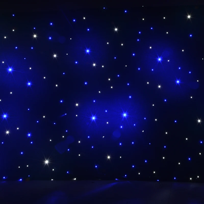 Top Quality LED Backdrop LED Star Cloth Starry Sky Curtain DMX512  For Stage Pub DJ Wedding Event Show Performances Background