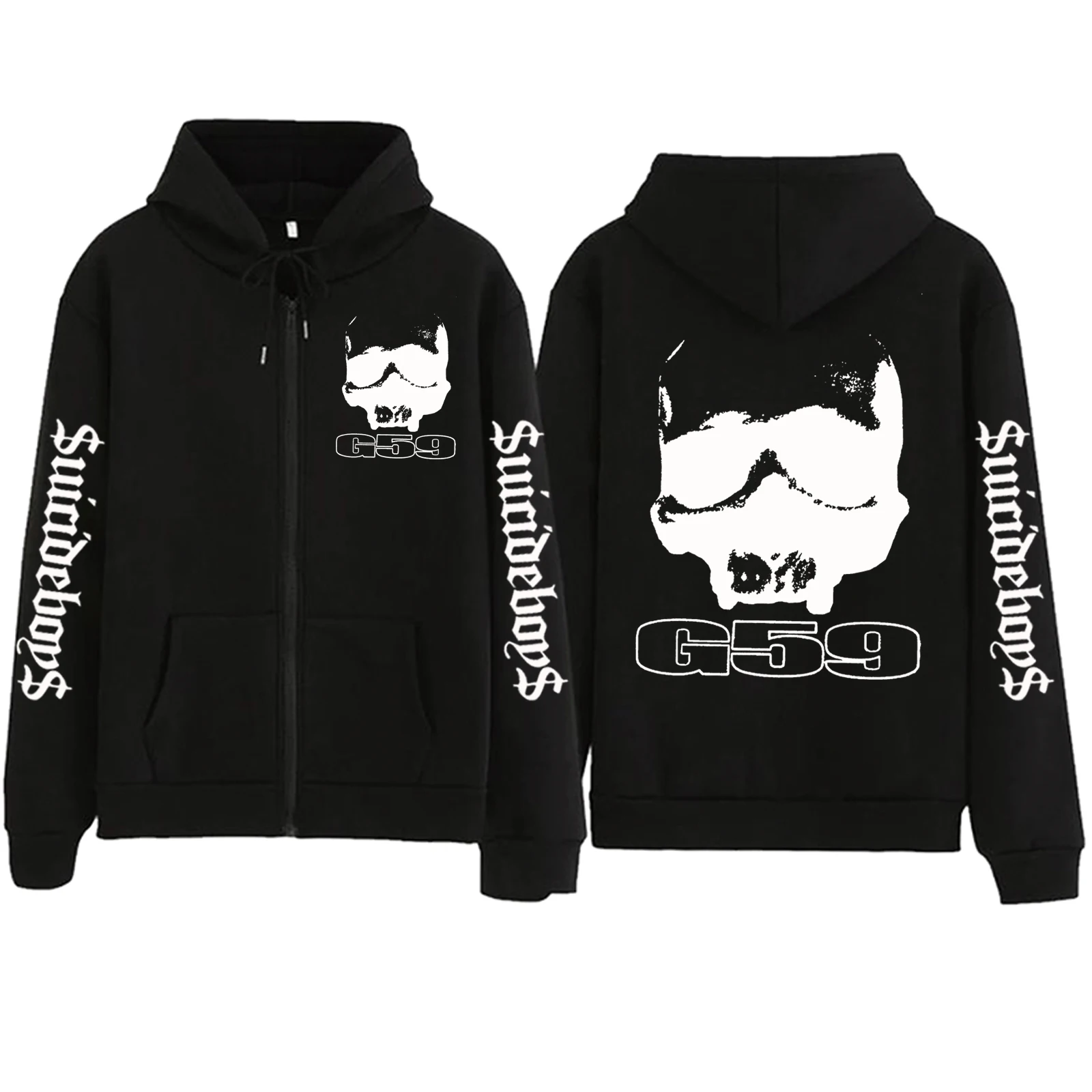 Suicideboys G59 Zipper Hoodie Harajuku Hip Hop Pullover Tops Sweatshirt Streetwear Fans Gift