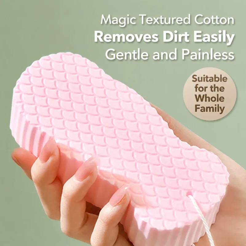 Double‑sided Bath Scrub Sponge Powerful Mud Removing Exfoliating Towel Household Shower Dirt Erasing Gadget Offering Deep Skin