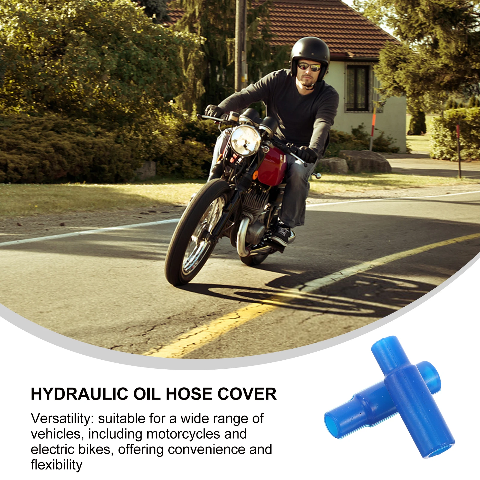 

2pcs Motorcycle Brake Oil Pipe Cap Silicone Hydraulic Hose Cover High Temp Resistant Waterproof Protective Cover For Scooter