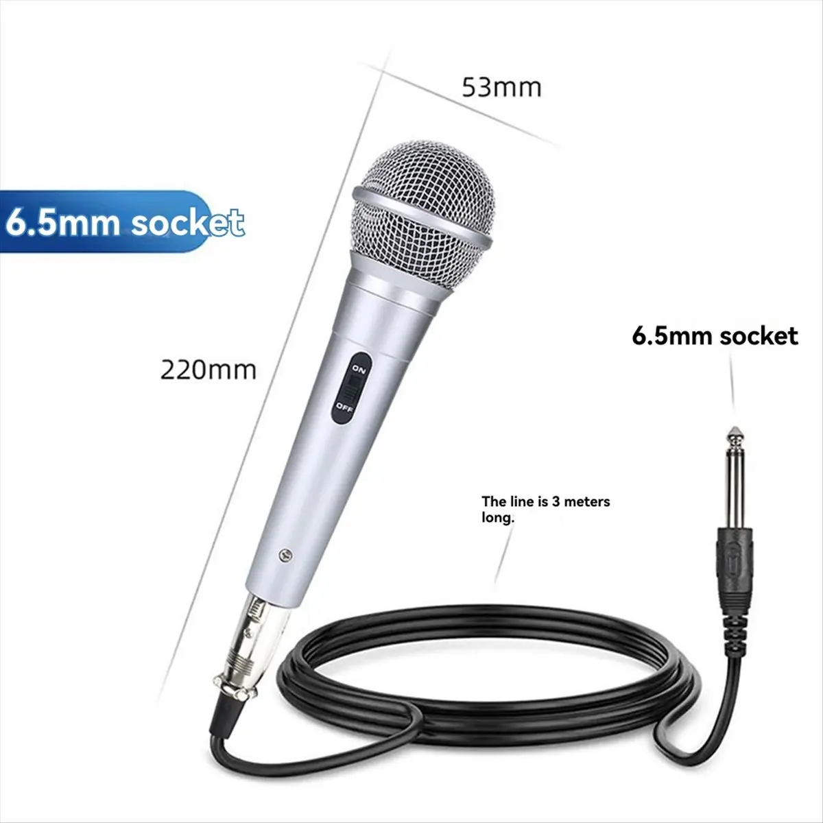 A10I Microphone Handheld Professional Wired Dynamic Microphone Clear Voice Mic for Vocal Music Performance