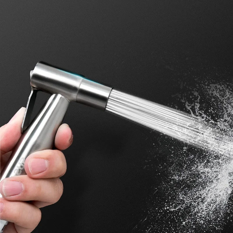 

Stainless Steel Portable Bathroom Outdoor Cleaning Booster Flushing Device Bathroom Seat Toilet Spray Flushing Nozzle