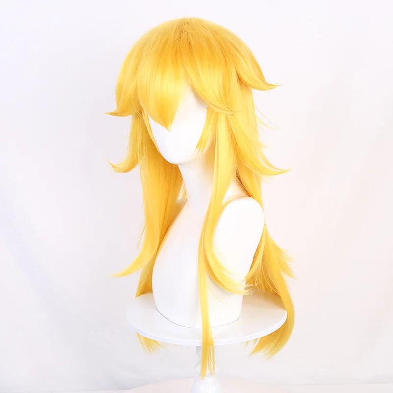 Halloween women Princess Peach cosplay wig styled Peach girl gold hair costumes