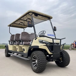 New Off Road Street Legal Electric Four Wheel Vehicle Golf Car 48V 72V Lithium Battery Golf Carts 4 6 Seater Electric Golf Cart