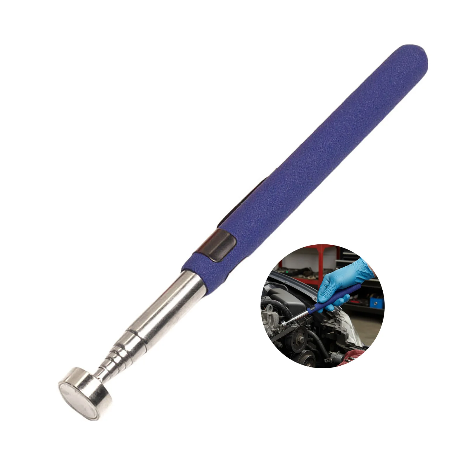 

Extendable Magnetic Pickup Tool with Pen Clip Durable ABS for Home Repair Car Maintenance and Workshop Use